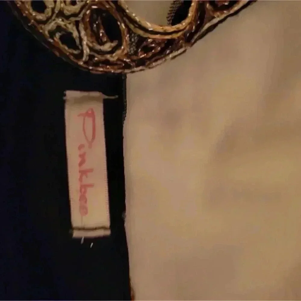 Womans Sparkly Top By Pinkbee Gold Silver And Glittering Gems - Picture 4 of 10
